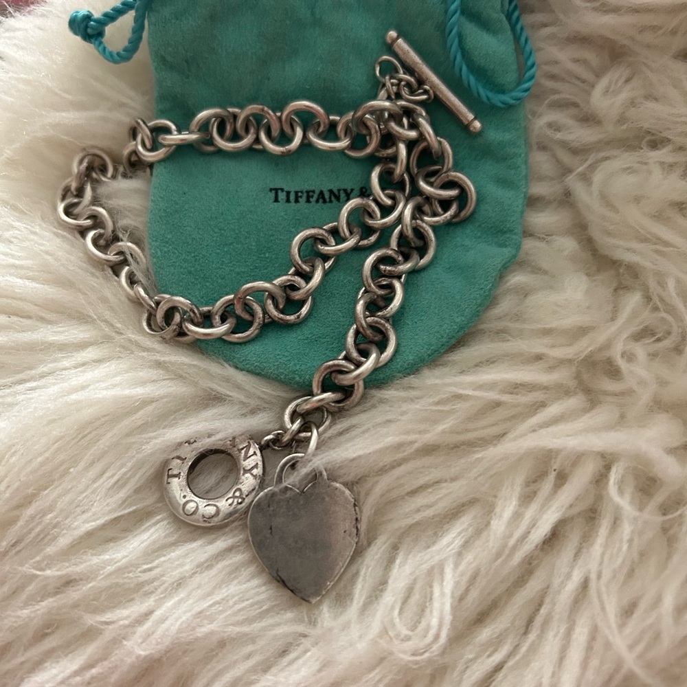 Tiffany & Co. Silver Heart choker necklace classic